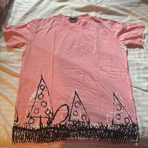 Prada pink cotton t-shirt sz L